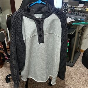 We The Free Charcoal and Light Gray Sweater